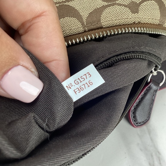 Coach F36716 West Celeste Shoulder Hand Bag Tan Brown Signature Large Hobo Purse - Picture 12 of 14